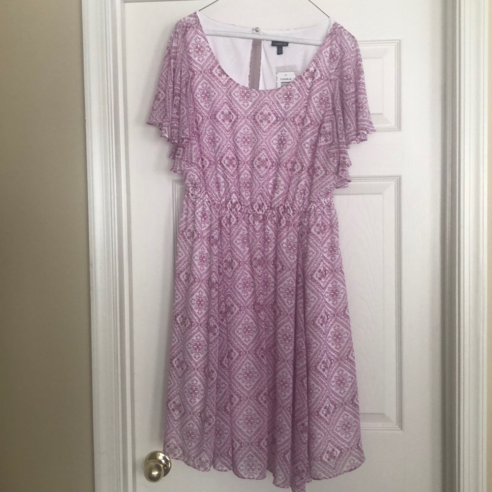Purple and white torrid dress